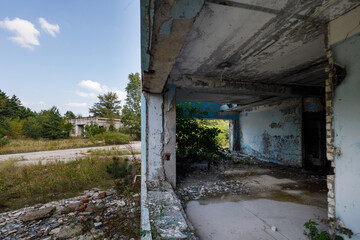 The abandoned buildings in Orbita ghost-town, Ukraine