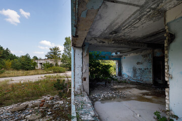 The abandoned buildings in Orbita ghost-town, Ukraine © castenoid