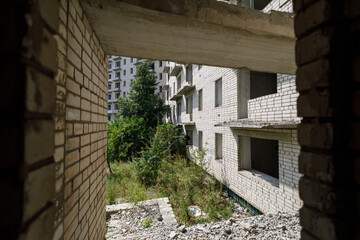 The abandoned buildings in Orbita ghost-town, Ukraine © castenoid