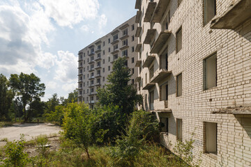 The abandoned buildings in Orbita ghost-town, Ukraine © castenoid