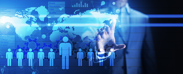 Human Resources, HR management, Recruitment, Talent Wanted, Employment Business Concept.