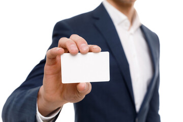Young businessman is showing the word. Your text here