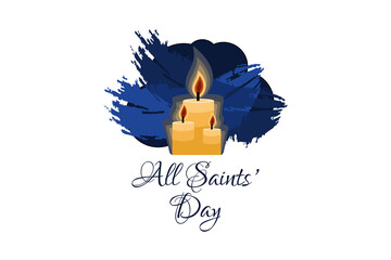 Vector illustration for All Saints Day. Suitable for greeting card, poster and banner. - obrazy, fototapety, plakaty
