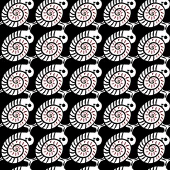seamless pattern of cute monster cartoon