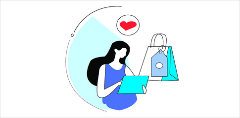 2d illustration offer sale concept


