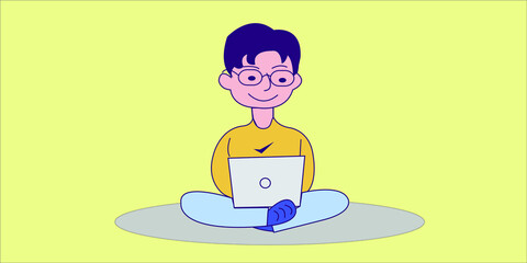 2d rendering online job concept

