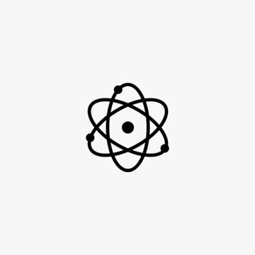 atom icon. atom vector icon on white background