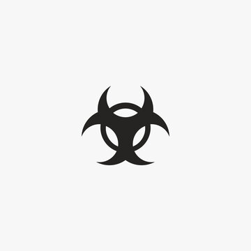 biohazard icon. biohazard vector icon on white background