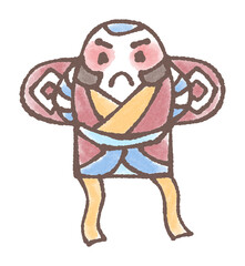 和凧のイラスト水彩風