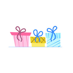 Set of gift boxes for any holidays. Vector illustration.