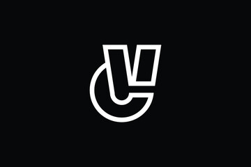 CV logo letter design on luxury background. VC logo monogram initials letter concept. CV icon logo design. VC elegant and Professional letter icon design on black background. C V VC CV