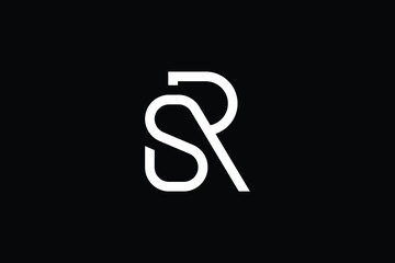 SR logo letter design on luxury background. RS logo monogram initials letter concept. SR icon logo design. RS elegant and Professional letter icon design on black background. S R RS SR