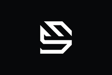 SD logo letter design on luxury background. DS logo monogram initials letter concept. SD icon logo design. DS elegant and Professional letter icon design on black background. S D DS SD