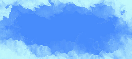 Niebieskie tło z ramką © Hanna