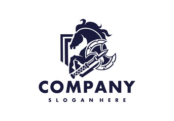 Logo Horse Ax Protector General Good For Any Industry