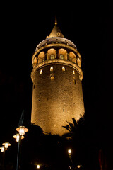Obraz premium Night Photography of Galata Tower,Istanbul