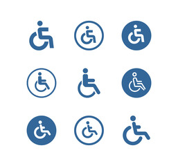 Disabled Handicap icon. Handicapped patient line icon. Disabled man outline vector icon