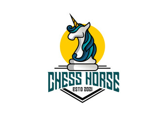 Logo Chess Horse For Sports And Game