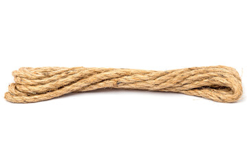Hemp rope isolated on a white background