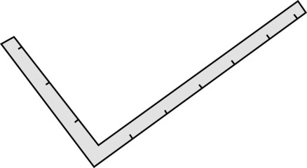 シンプルな直角定規のイラスト素材
