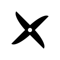 Pinwheel icon, stock vector, logo isolated on white background