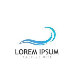Water wave icon vector