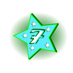 design number on green star icon