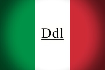 Italian flag with the text 