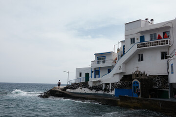 Strolling through the coastal town of Varadero, Tabaiba. Tenerife. Canary Islands. Spain