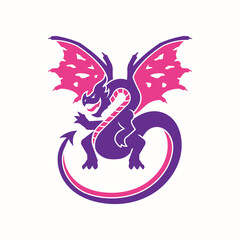Dragon vector logo. dragon illustration logo vector.