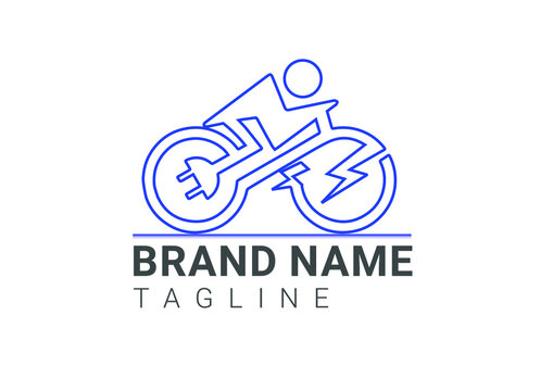 E Bike Logo And Icon Design Template