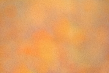 Abstract watercolor painting autumn yellow orange blurred background on watercolor texture paper