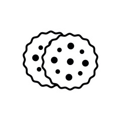 Cookie icon vector set. Biscuits illustration sign collection. Baking symbol or logo.