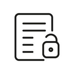 Document Outline Vector  Icon. Illustration Of A Stroke Vector On A White Background. From App And Website.