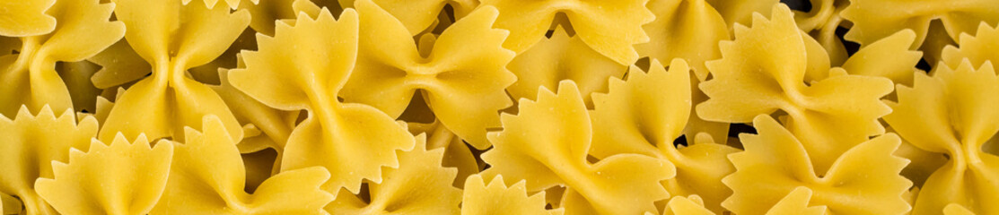 banner of Background of A pile of farfalle pasta