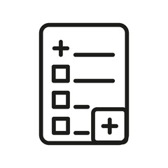 Outline Vector Icon Related Edit, Register, Subscription, Subscribe, Document