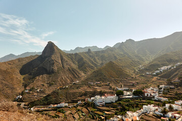 The Tamadite Beach Trail, in the Anaga Massif, from which you can see the Roque de las Ánimas, Taganana and the entire coast. Tenerife. Canary Islands. Spain © JaviJfotografo