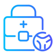 first aid bag gradient icon