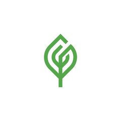 Illustration vector graphic template of leaf logo