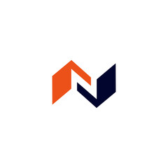 Illustration vector graphic template of letter N logo