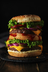 A double burger in low key