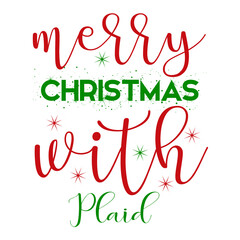 Merry Christmas with plaid