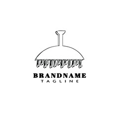 chandelier logo cartoon template icon design black isolated vector