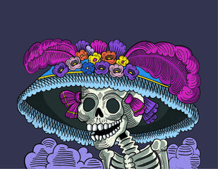 catrina mexican skull