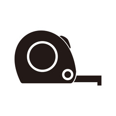 Tape measure icon. Roulette construction symbol