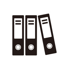 Office folders with papers and documents sign