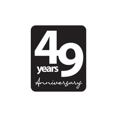 49th year celebrating anniversary logo design