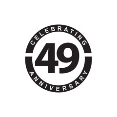 49th year celebrating anniversary logo design