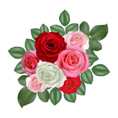 Obraz premium Rose flowers bouquet