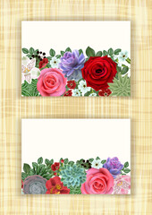 Floral card templates